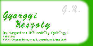 gyorgyi meszoly business card